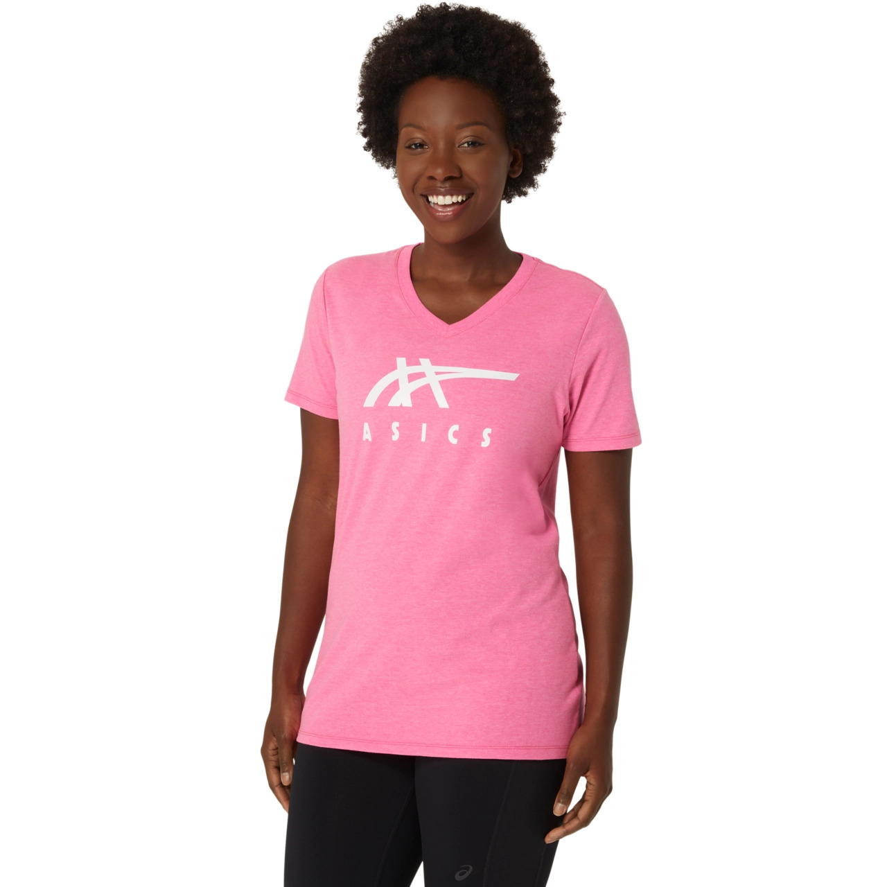 WOMEN'S ASICS STRIPES V-NECK - 3