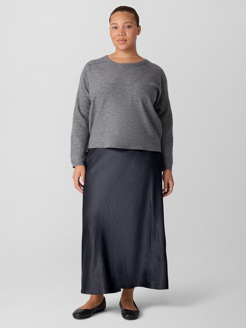 Fine Felted Wool Crew Neck Short Top in Regenerative Wool 6