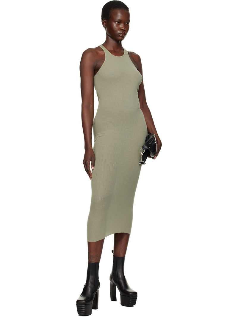 Rick Owens Green Hollywood Tank Midi Dress outlook