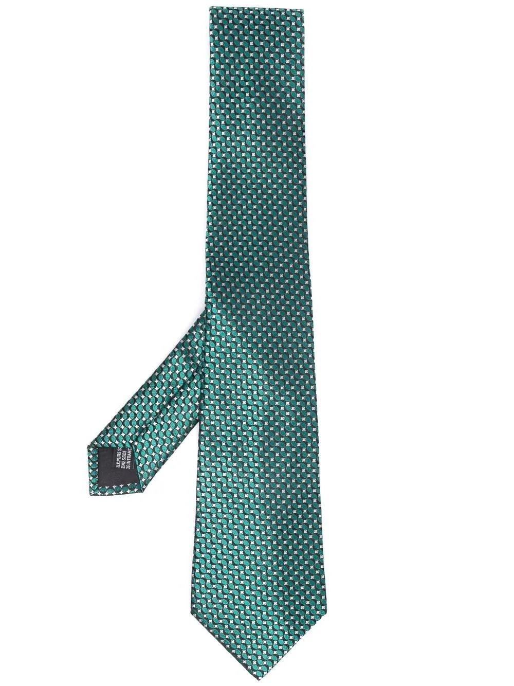 patterned silk tie - 1