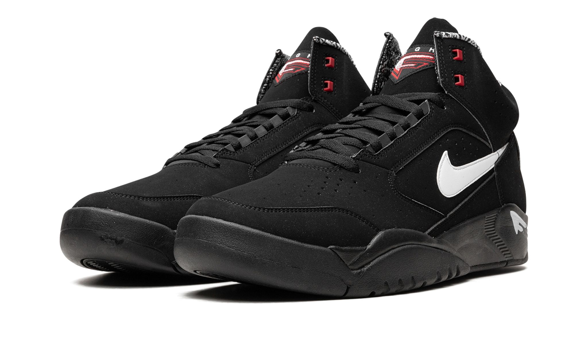 Air Flight Lite Mid "Black White Varsity Red" - 2