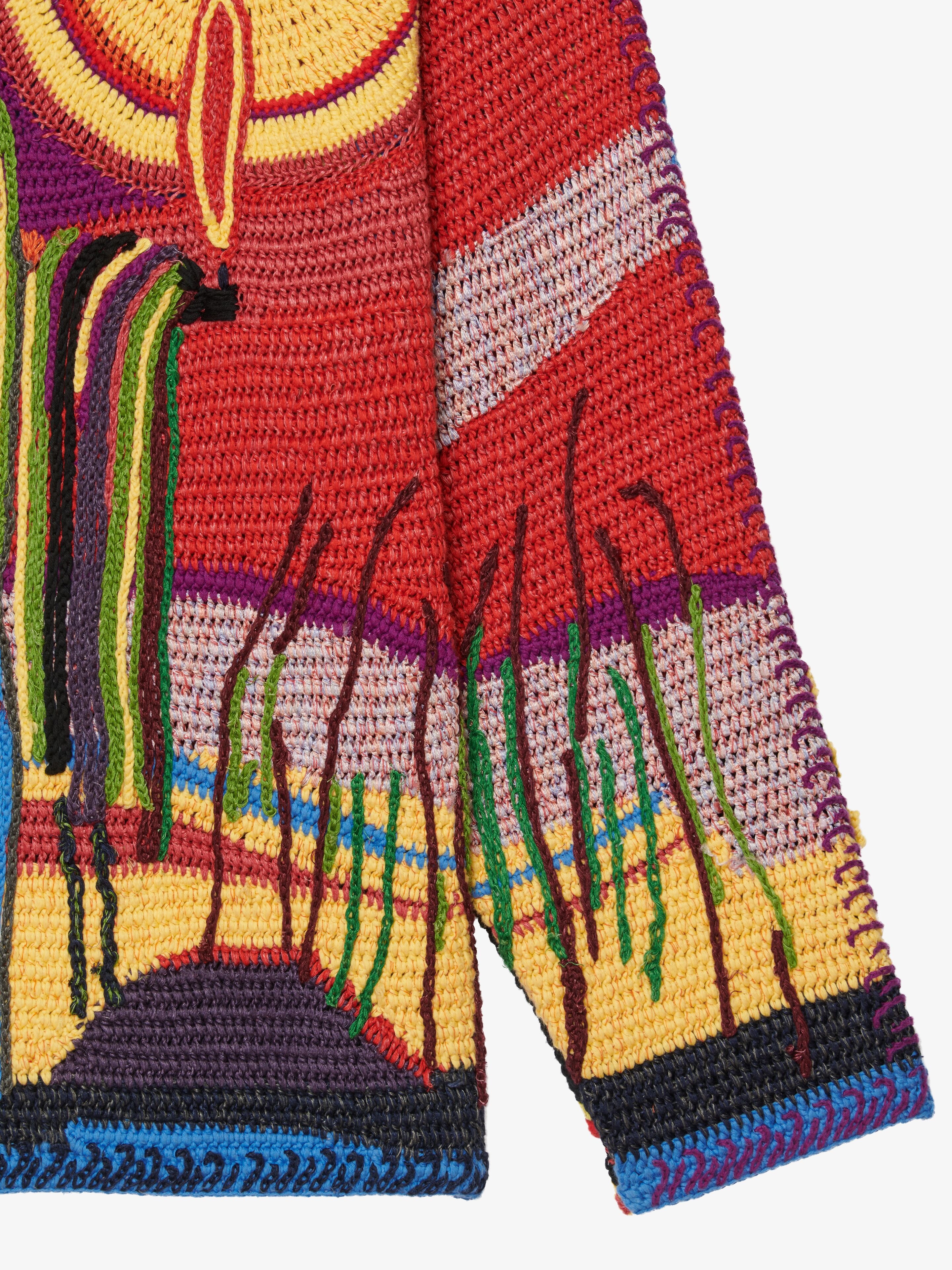 OVERSIZED SWEATER IN CROCHET WITH REAPER PATTERN - 8