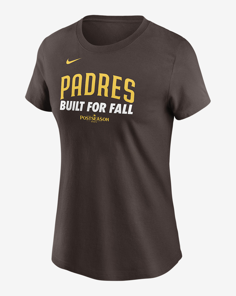 San Diego Padres 2025 Postseason Authentic Collection Women's Nike MLB T-Shirt 1