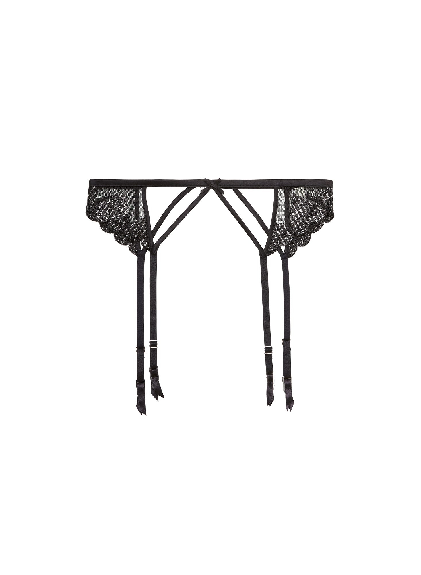 Heart Embroidery Garter Belt - 3