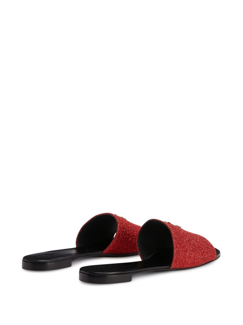 Shirley glitter-detail flat sandals 3