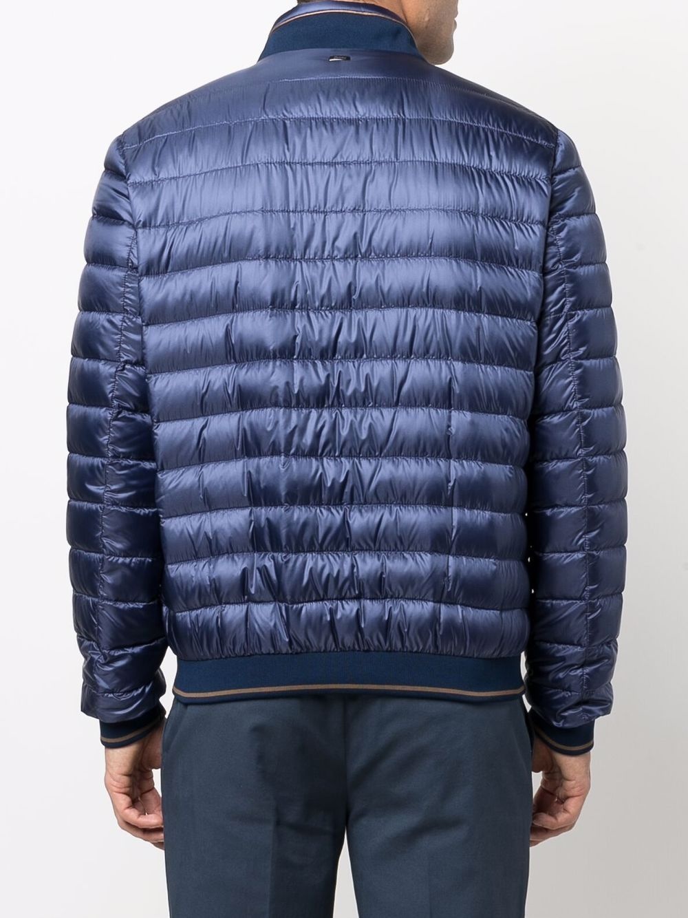 high-neck zip-up quilted jacket - 4