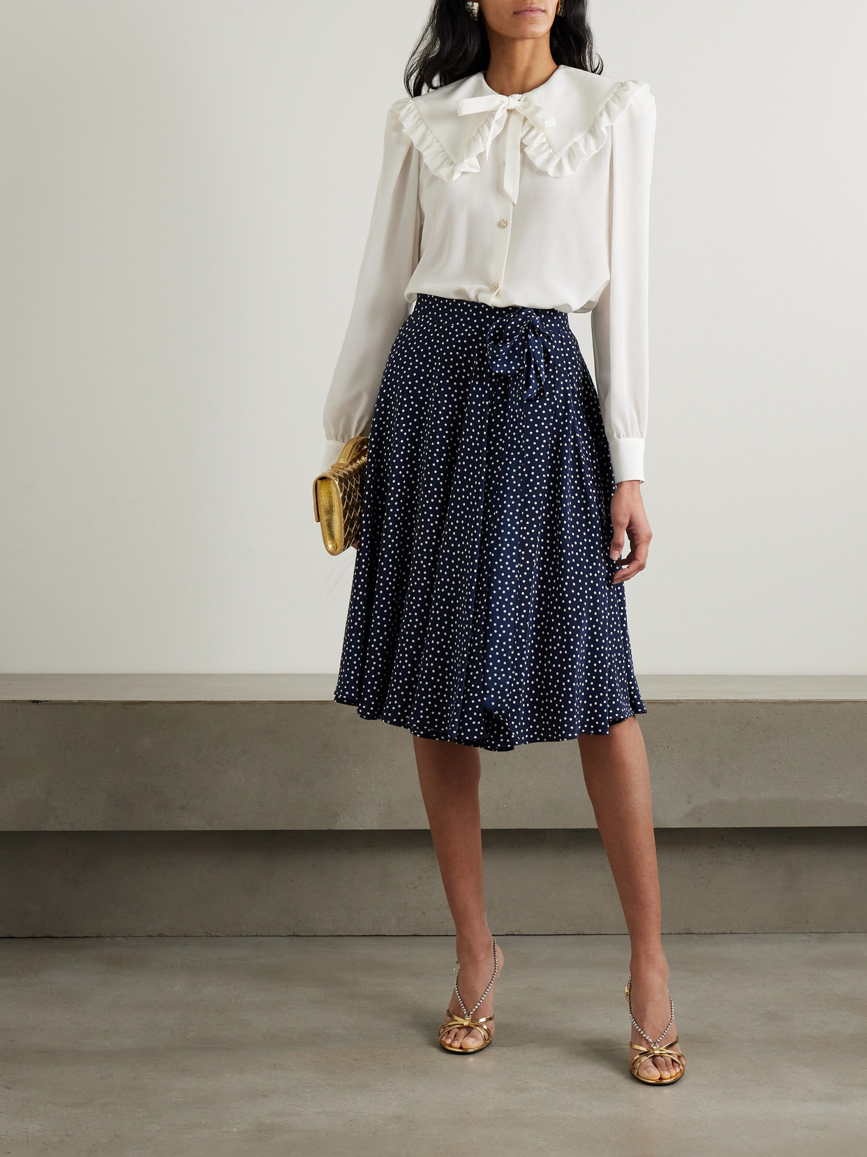 Ruffled Silk Crepe De Chine Blouse - 2