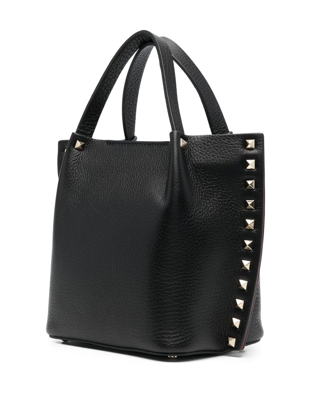 Rockstud leather tote bag - 4