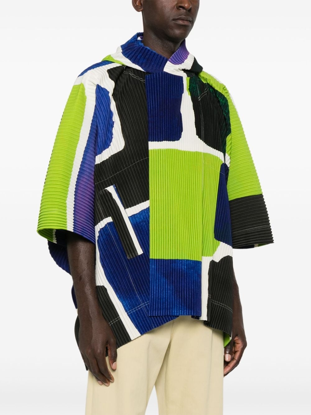 Landscape plissé-effect jacket - 3