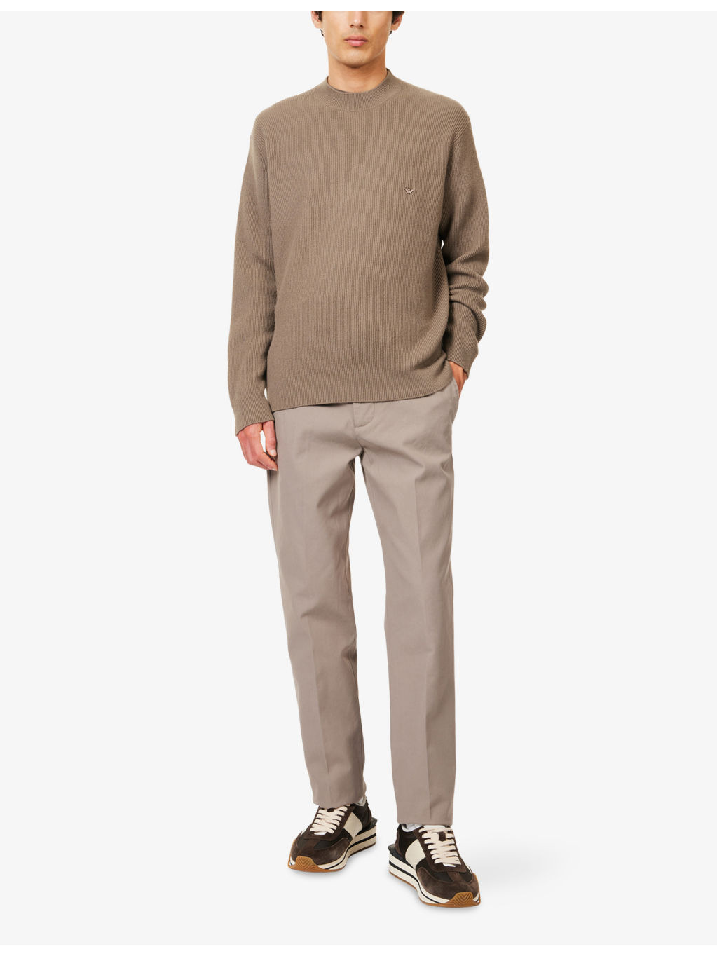 Logo-Embroidered Regular-Fit Wool And Cashmere-Blend Jumper - 2