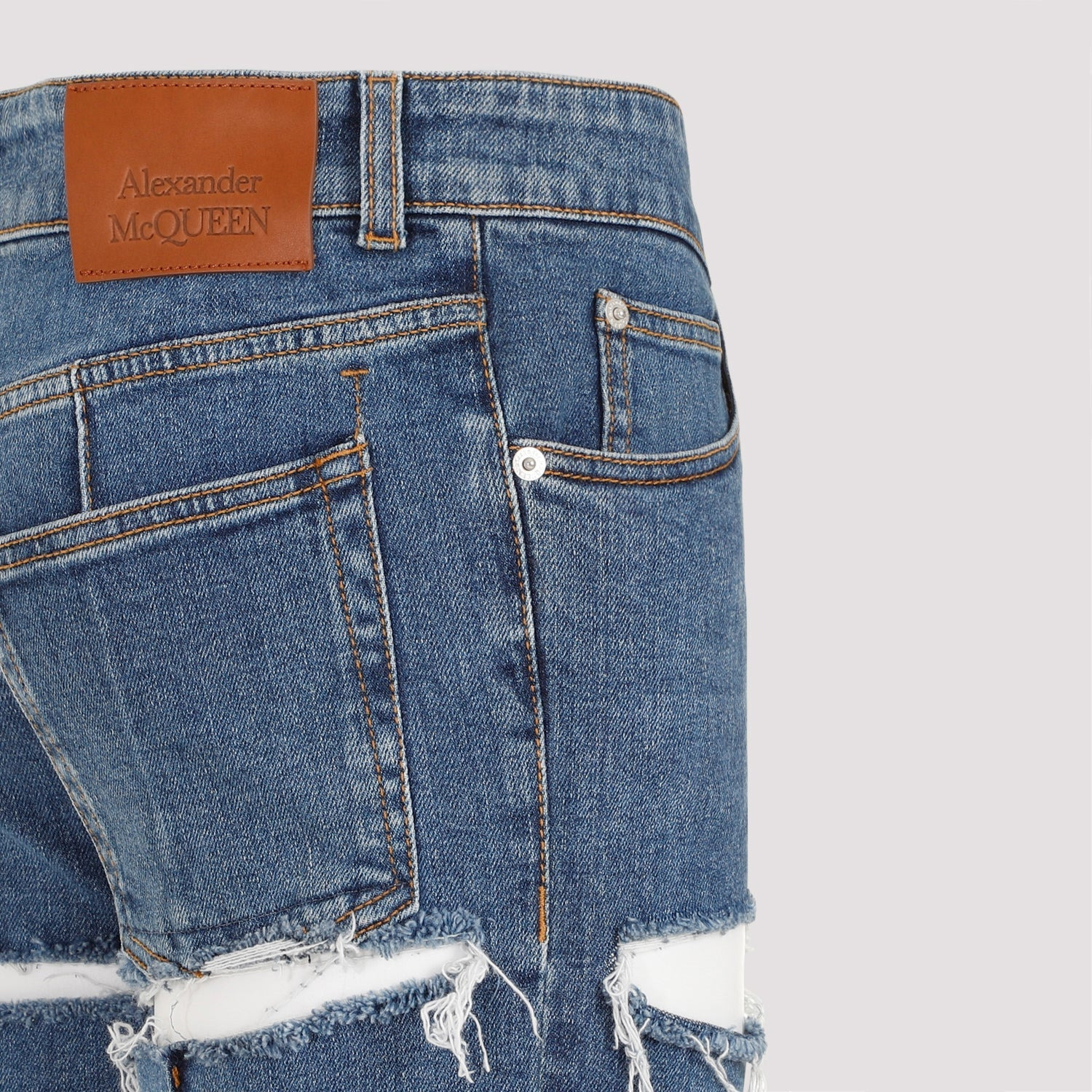 Alexander Mcqueen Denim Pants Women - 4