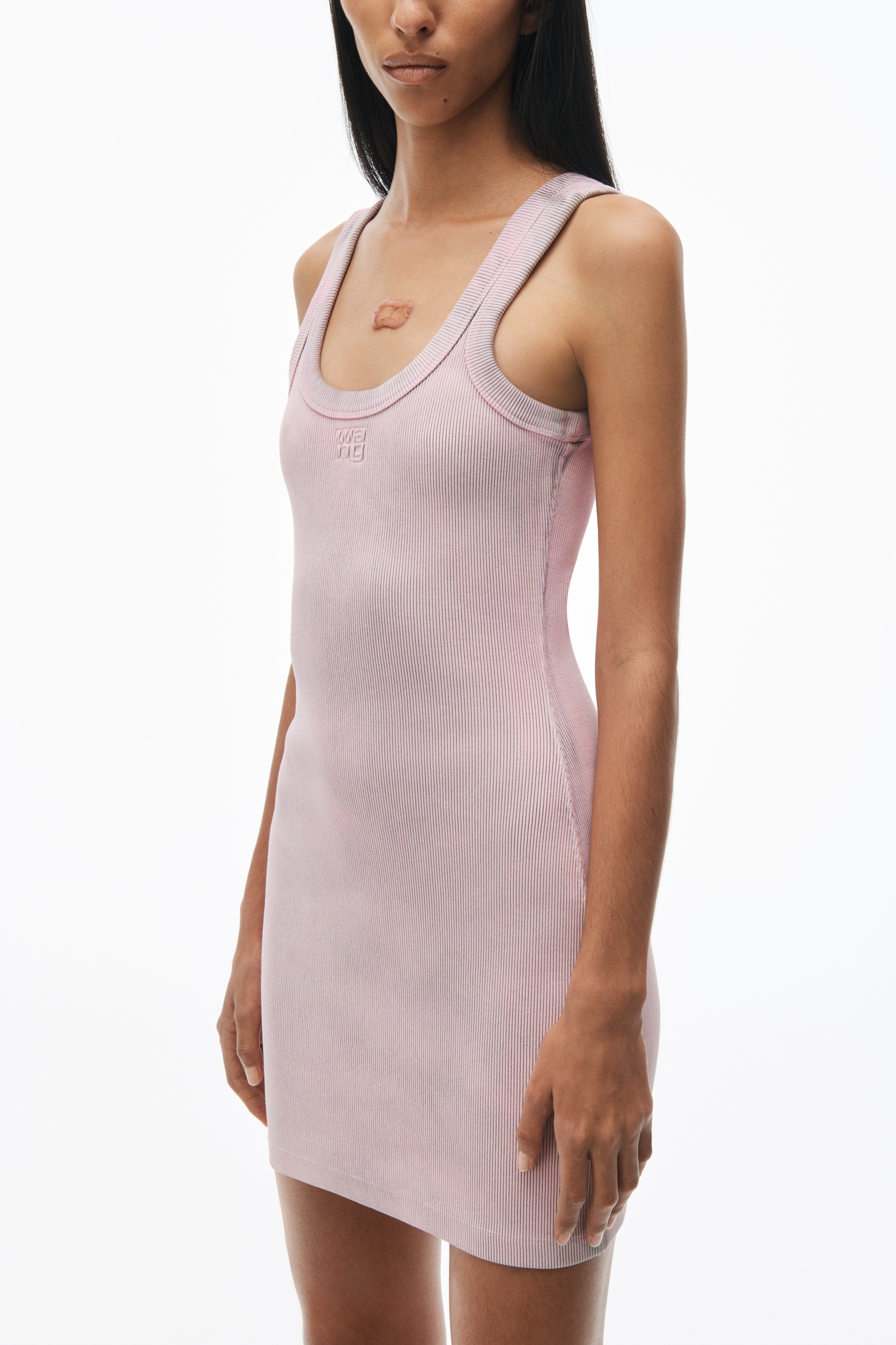 Logo Rib-Knit Tank Minidress - 3