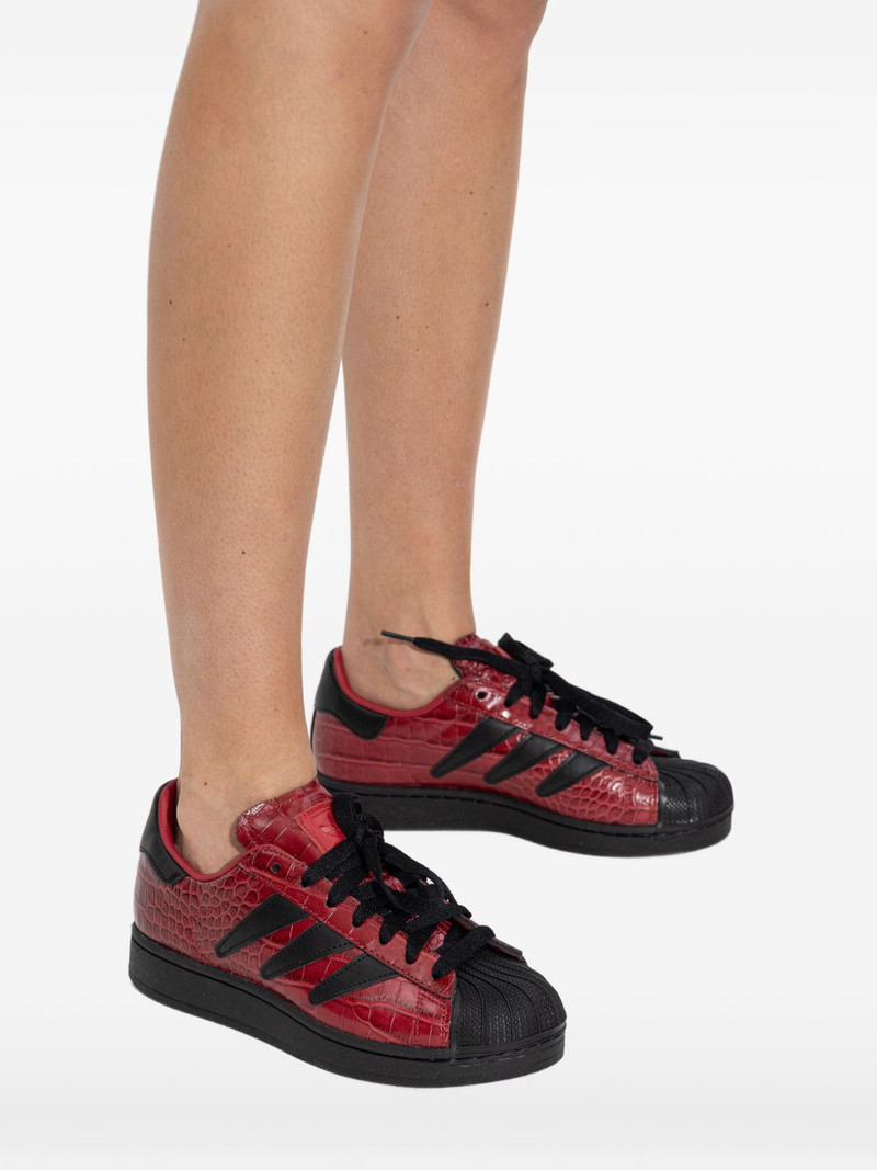 Superstar II W striped crocodile-effect sneakers 6