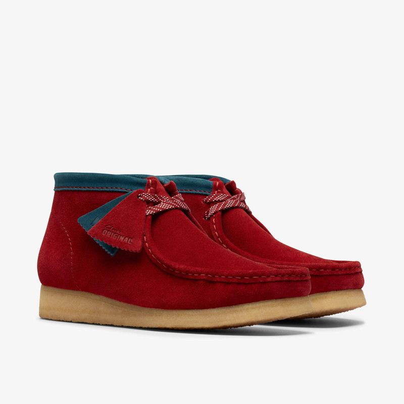 Wallabee Boot Dark Red Suede 5