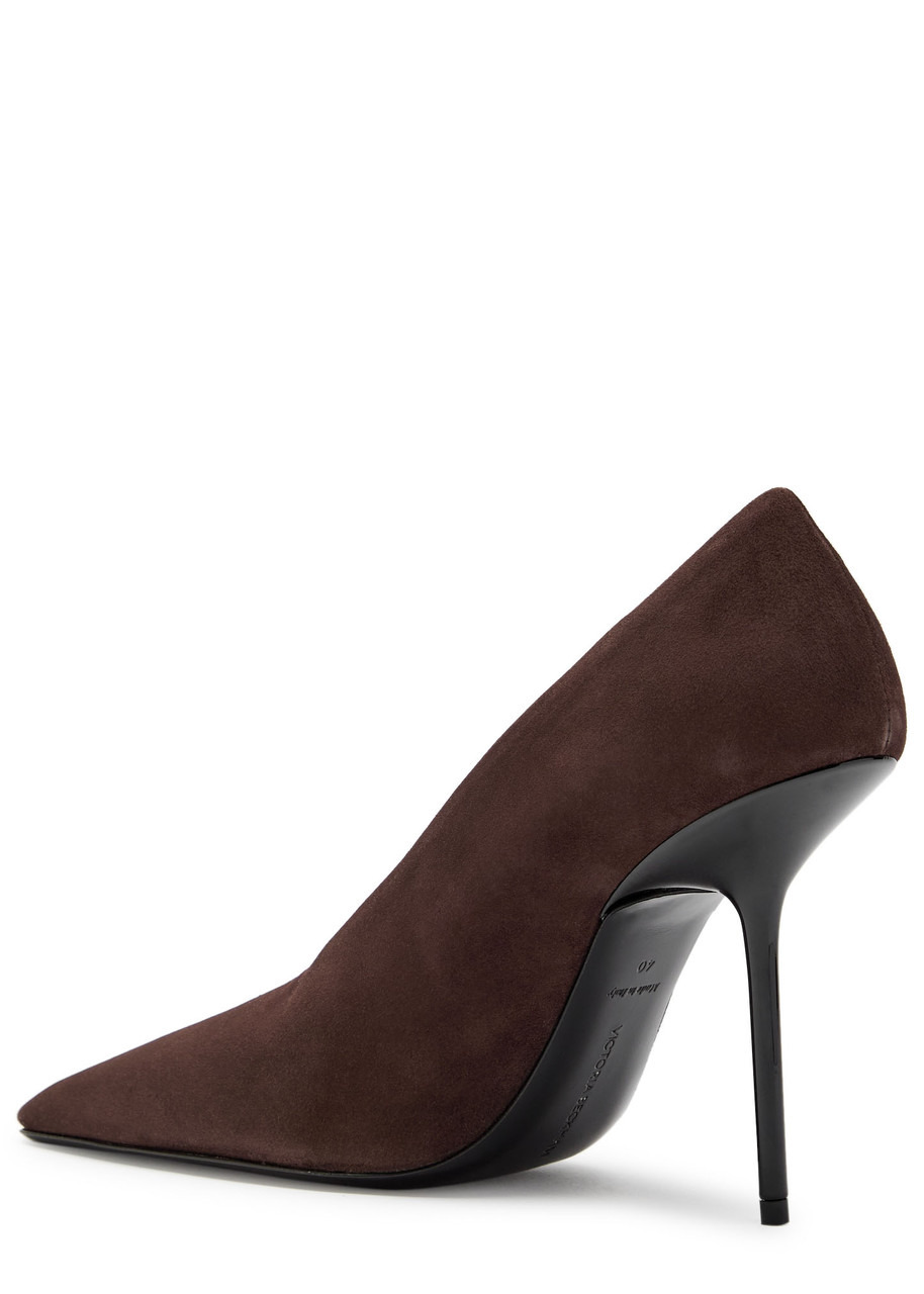 Victoria Beckham 100 Square-toe Suede Pumps - 2