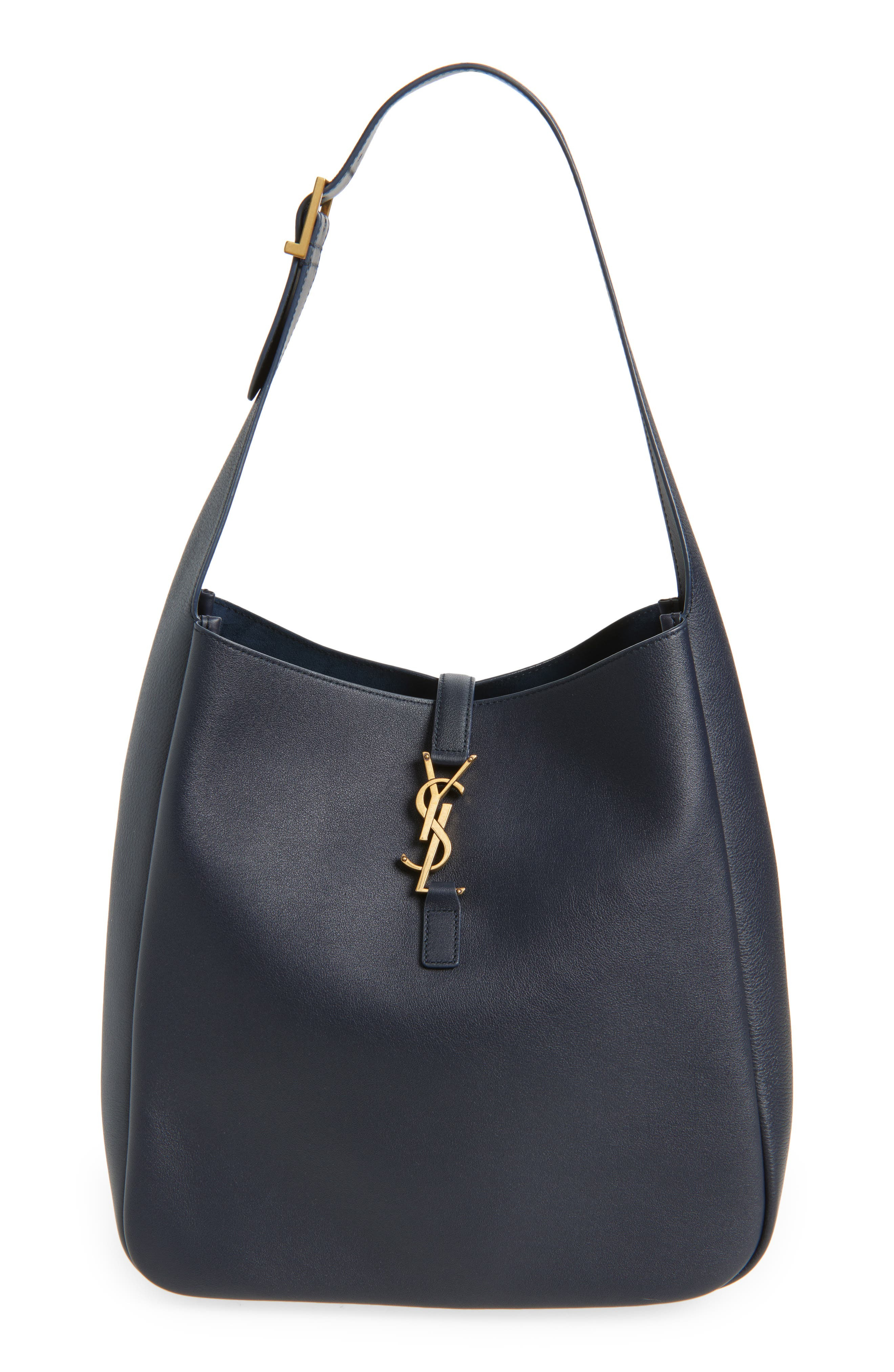 Saint Laurent Large Le 5 À 7 Leather Hobo Bag in Bleu Abysse at Nordstrom - 1