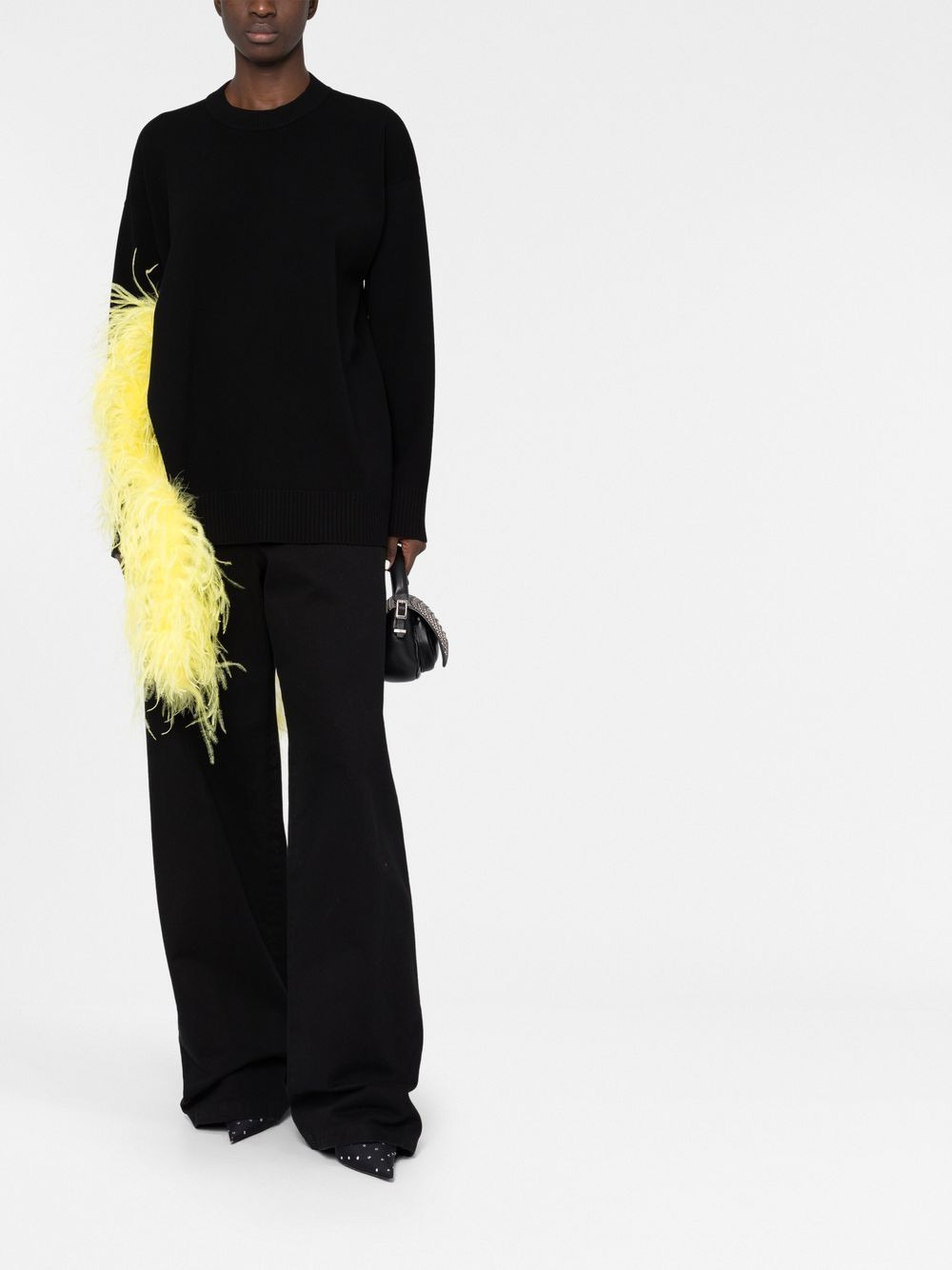 Blanche feather-detail jumper - 2