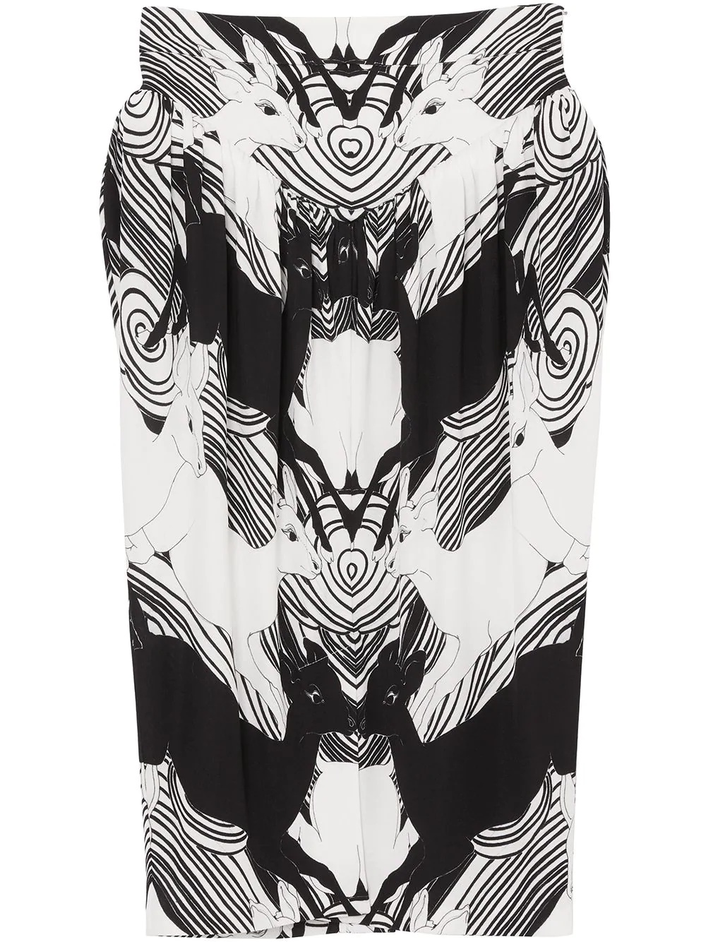 abstract deer print skirt - 1