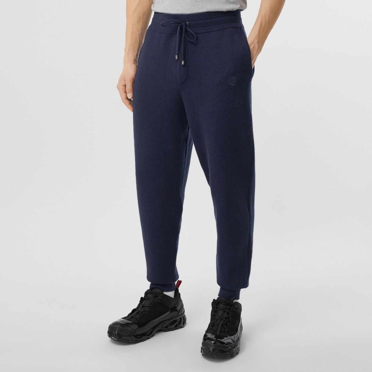 Monogram Motif Cashmere Blend Jogging Pants - 5