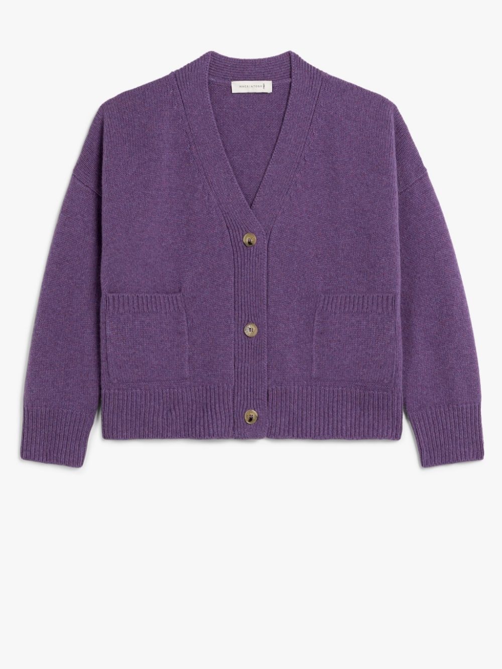 KELLE PURPLE WOOL CARDIGAN - 1
