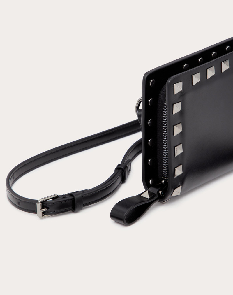 ROCKSTUD CALFSKIN NECK WALLET 2