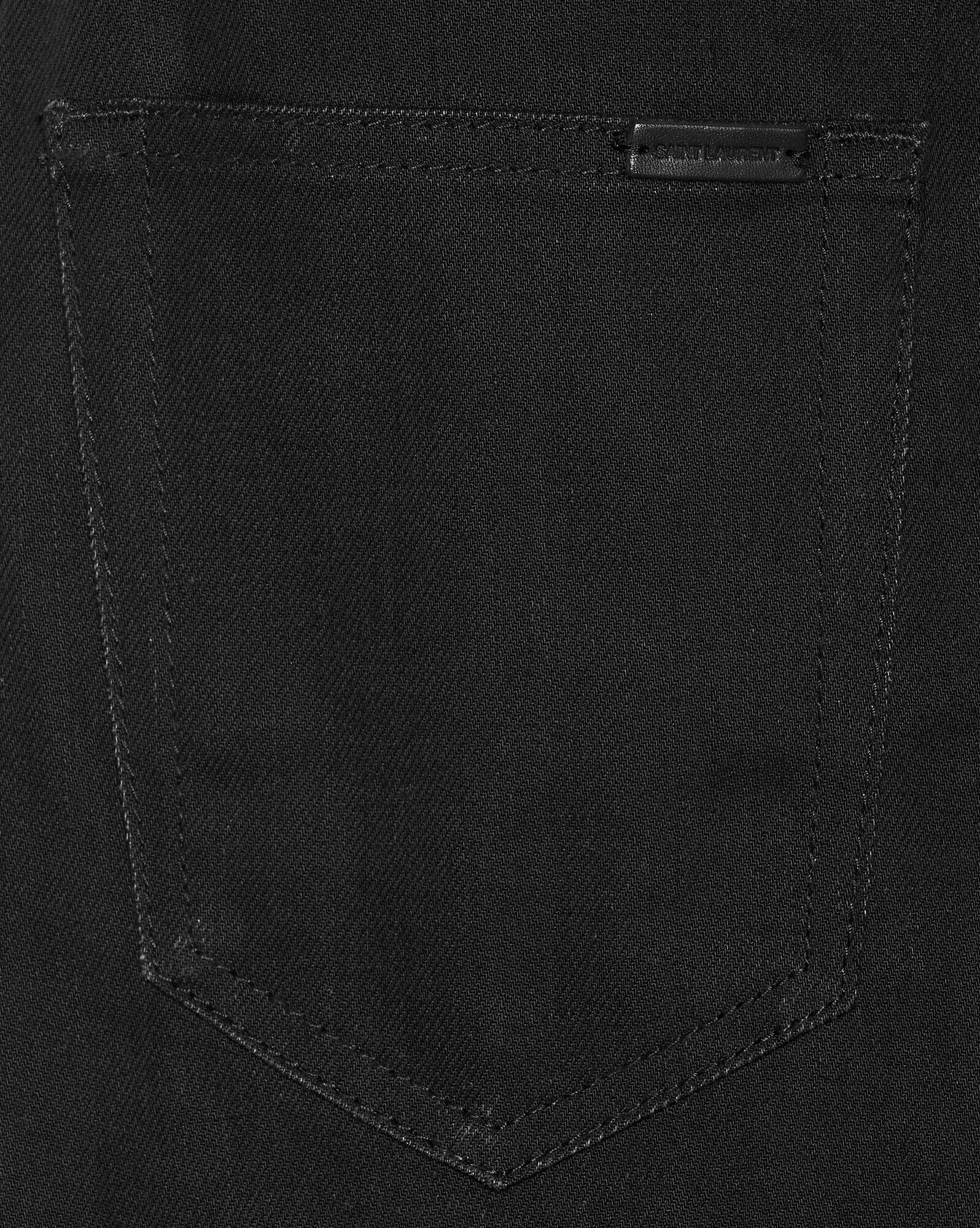 skinny-fit jeans in used black denim - 4