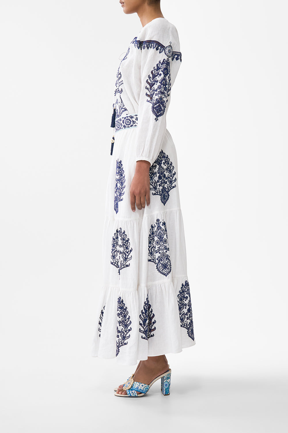 TIERED EMBROIDERED SKIRT - 4