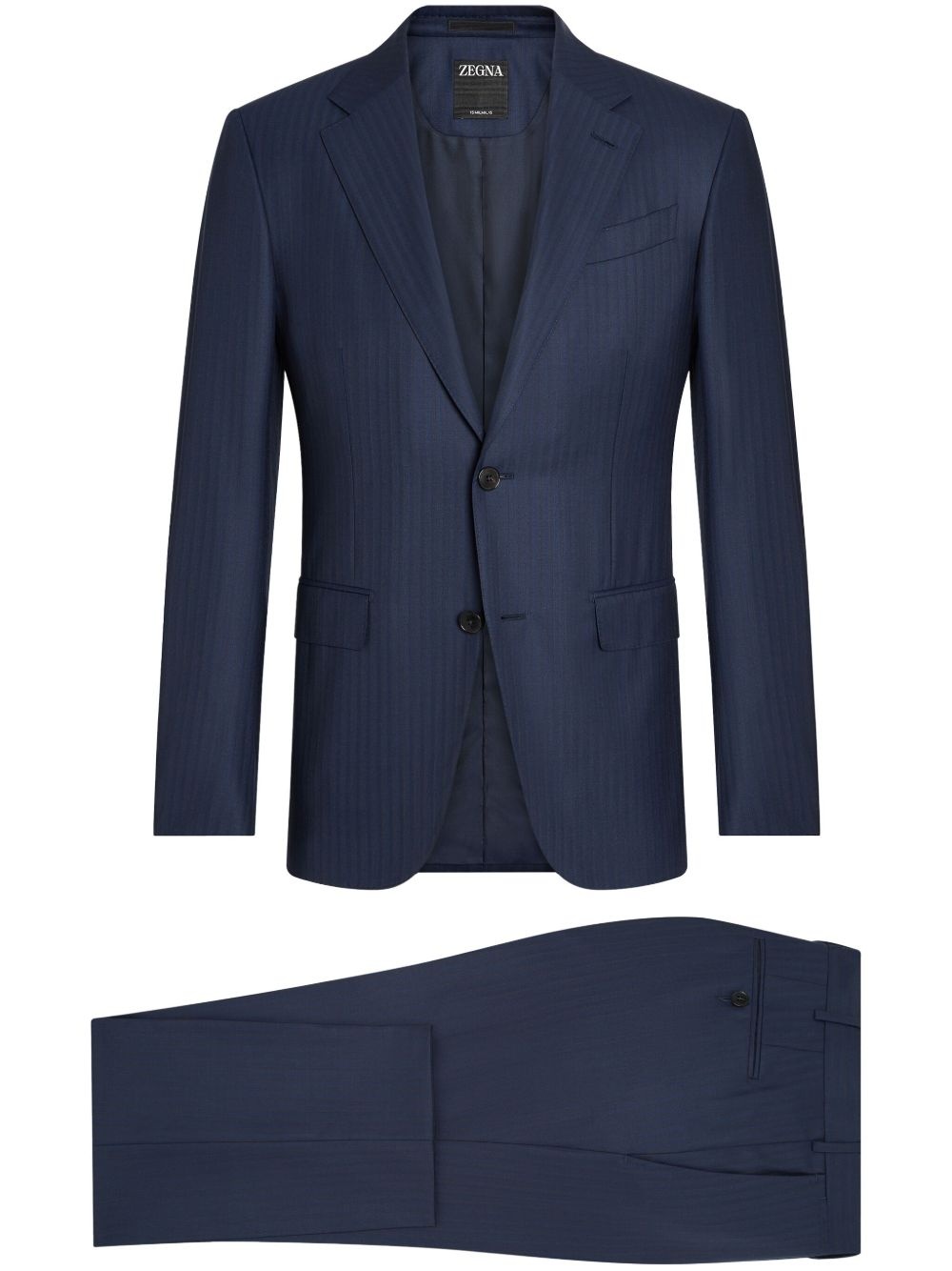 wool single-breasted suit - 1