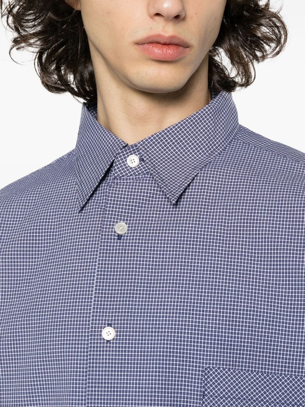 gingham button-down shirt - 5