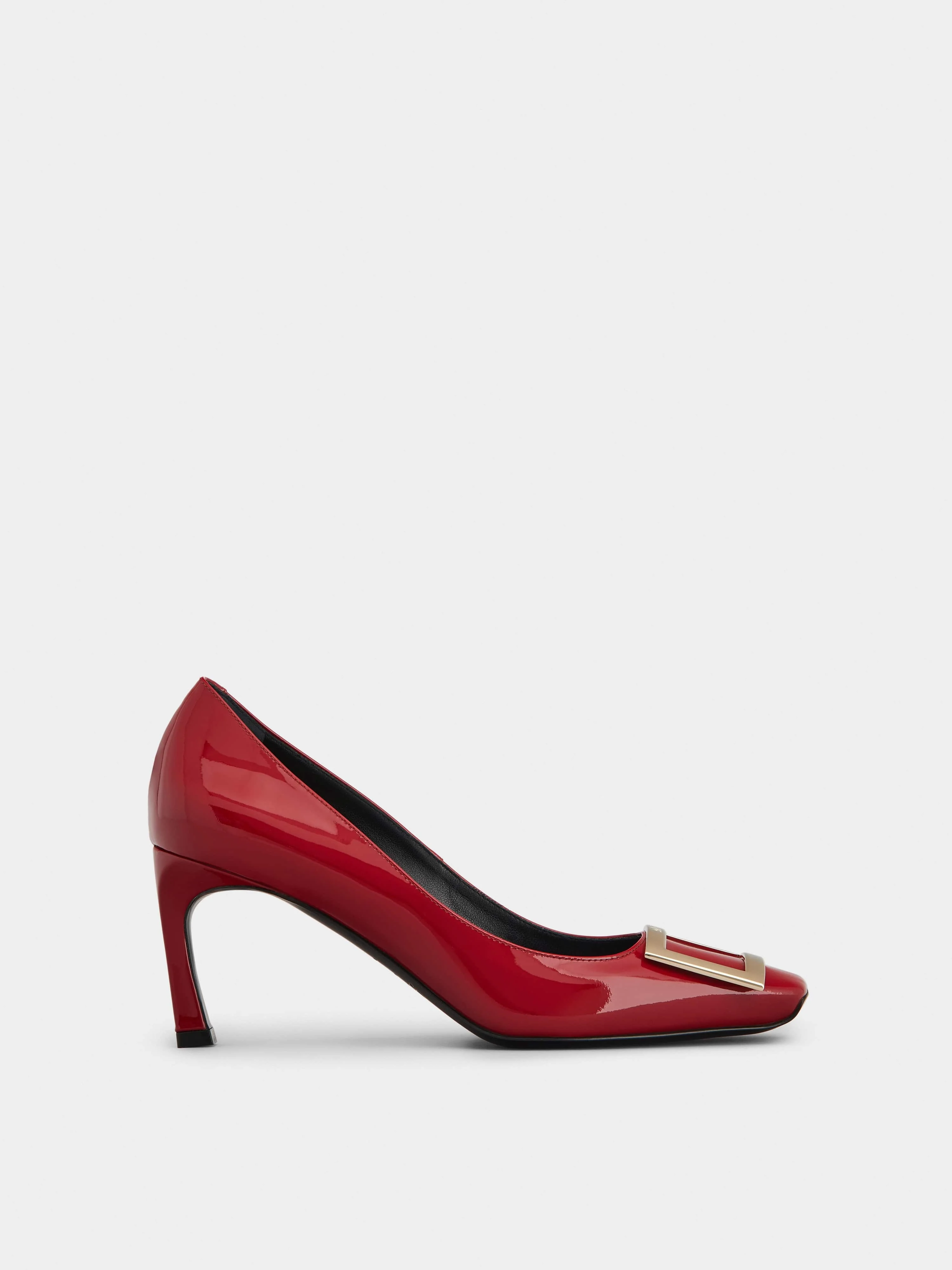 Trompette Metal Buckle Pumps in Patent Leather - 1
