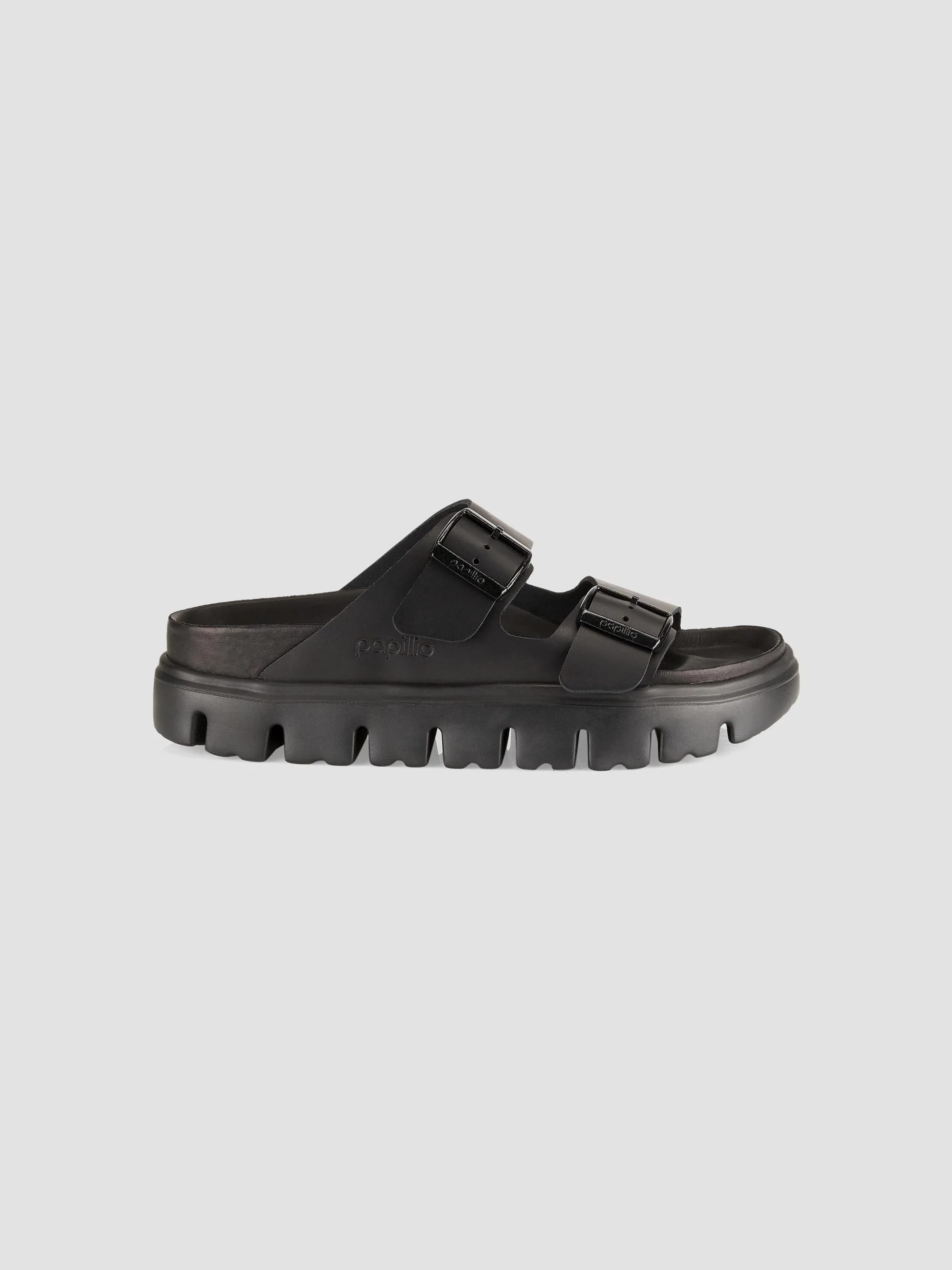 Women's Arizona Chunky Leather Platform Sandals - Black - 1