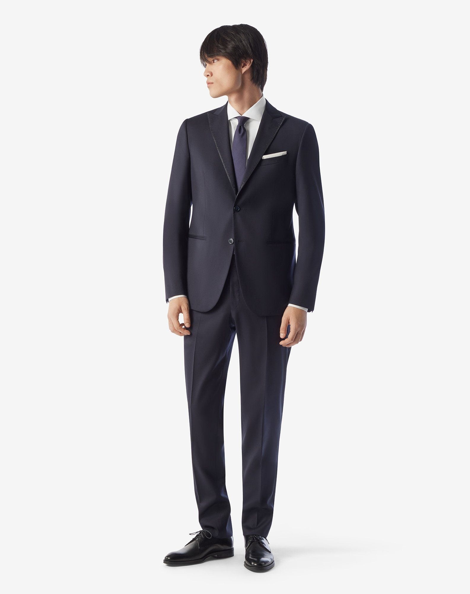 Navy blue pure wool tuxedo - 2