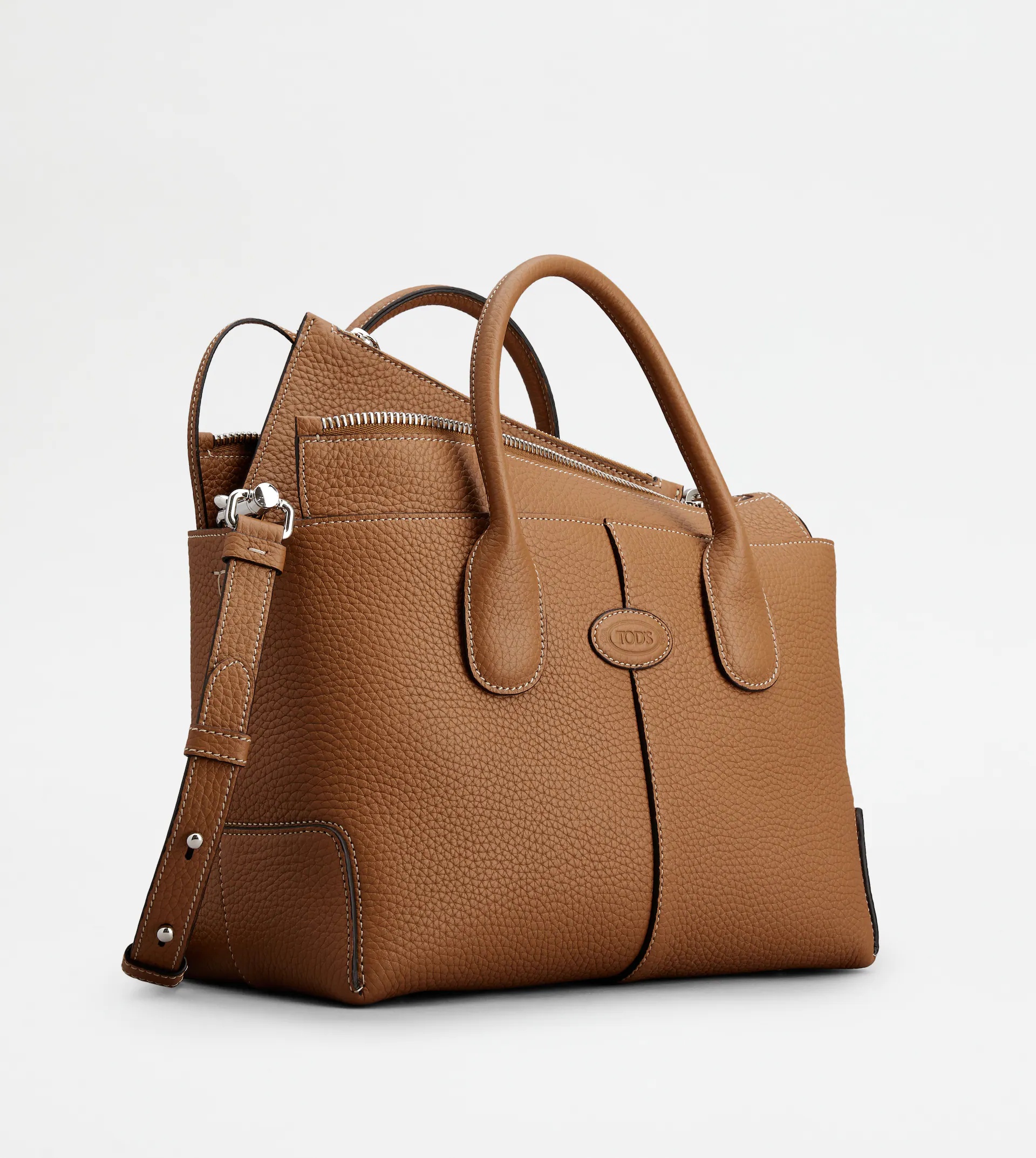 TOD'S DI BAG IN LEATHER SMALL - BROWN - 3
