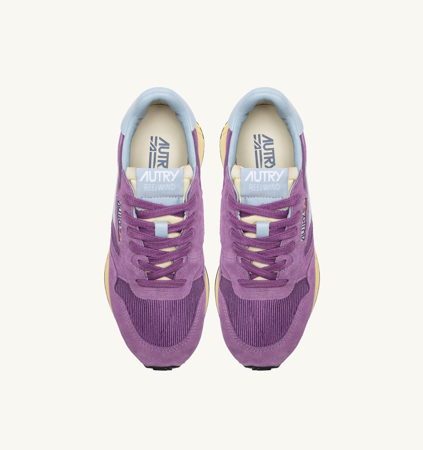 REELWIND LOW SNEAKERS IN PURPLE AND CELESTIAL BLUE SUEDE AND MESH - 5