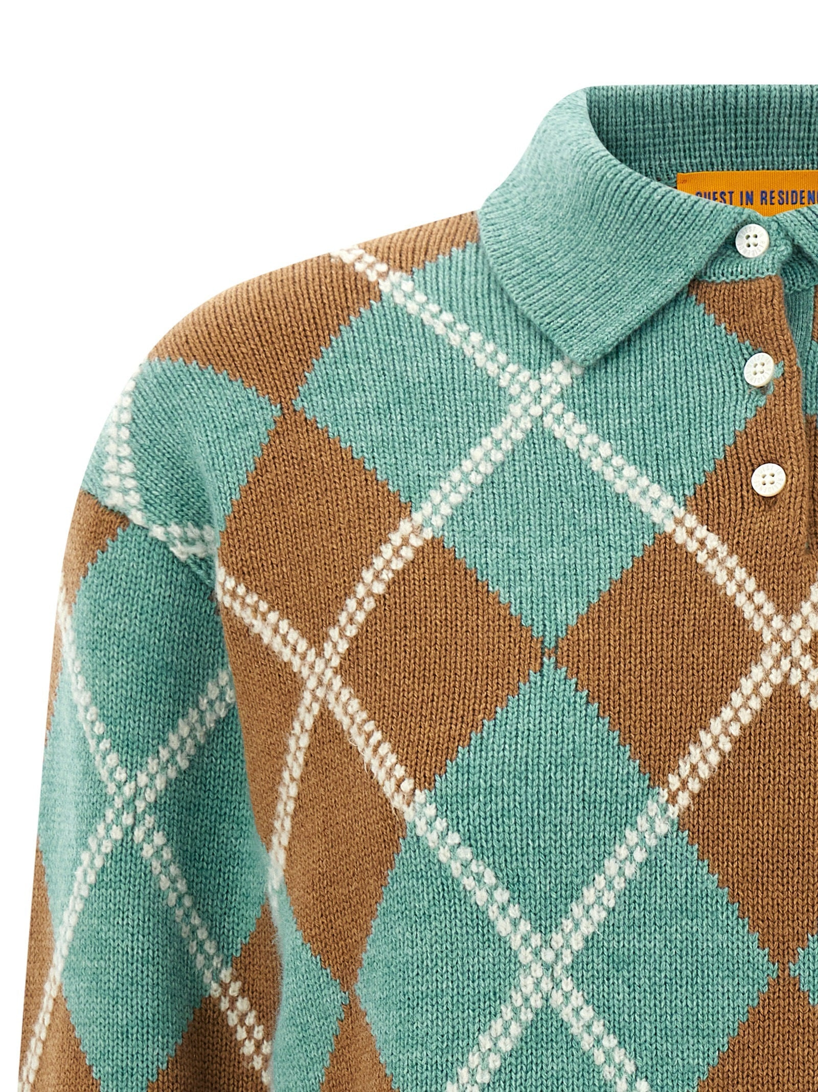 Guest In Residence Women 'Collegiate Argyle' Polo Shirt - 3