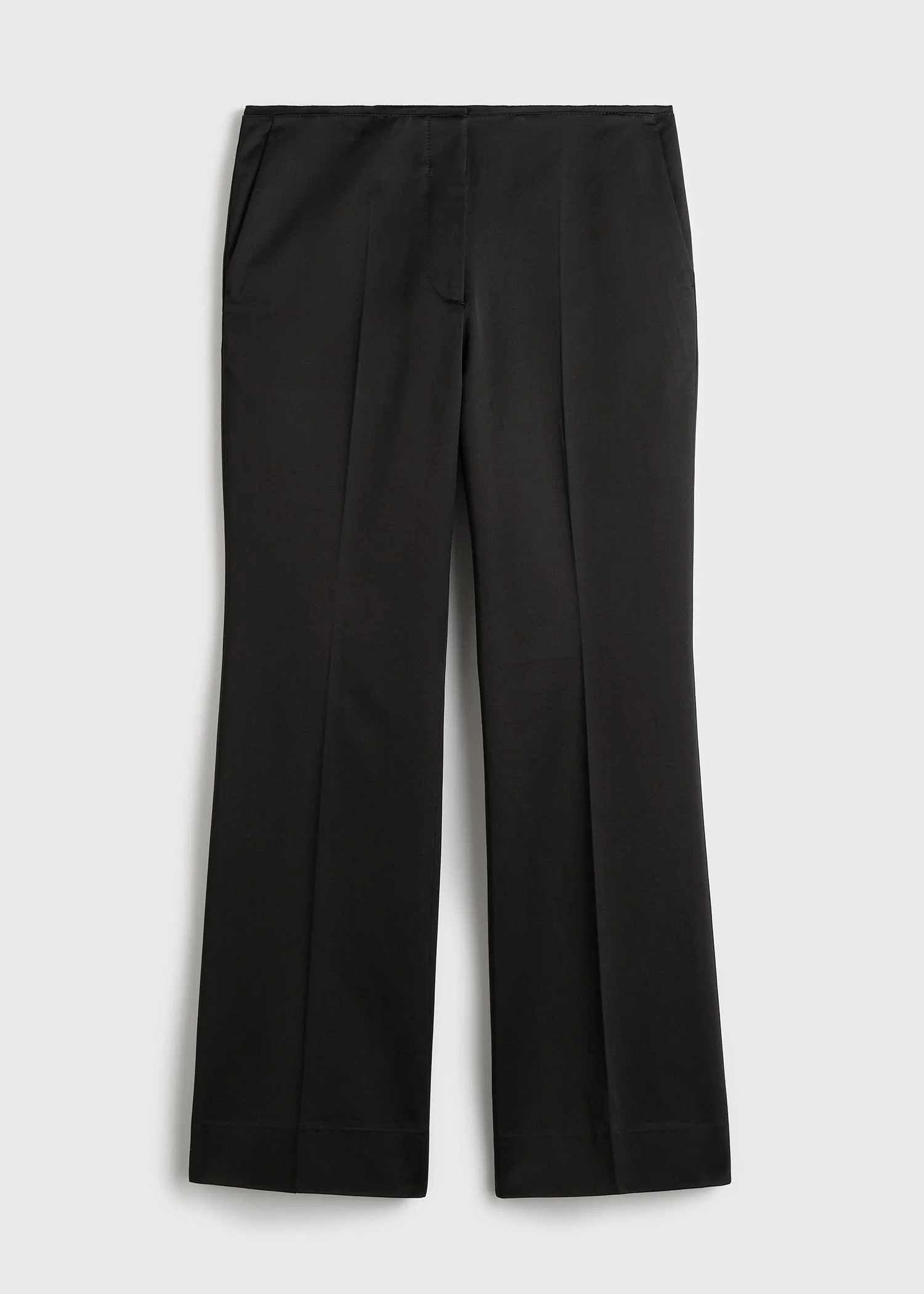 Kick flare raw-edge trousers black - 1