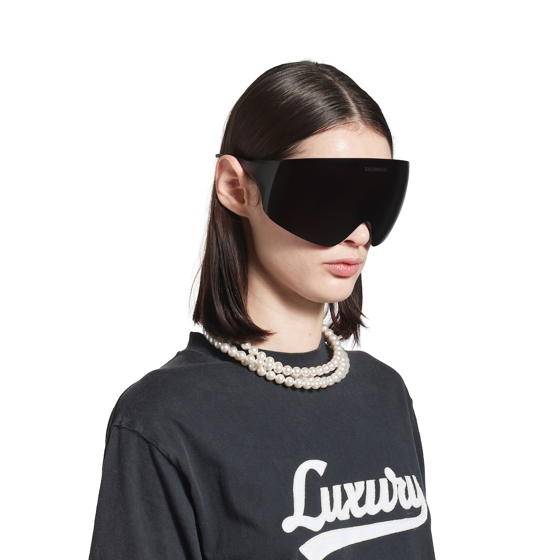 Women's Pearl 3-row Choker in Shiny Silver/white - 5