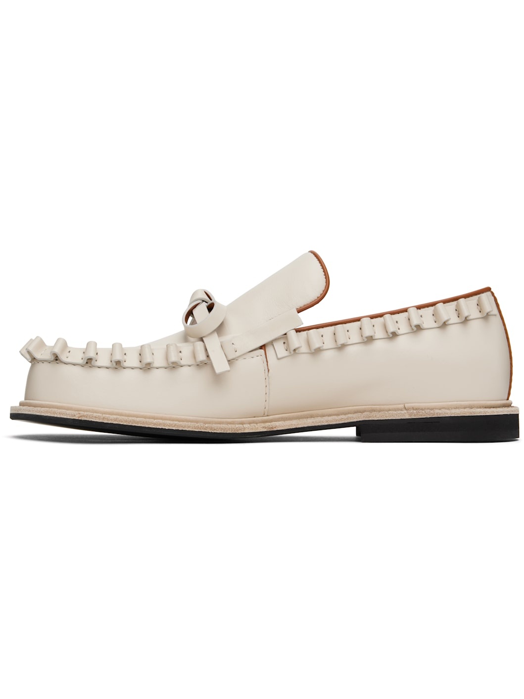 Off-White Ruffle Loafers - 3