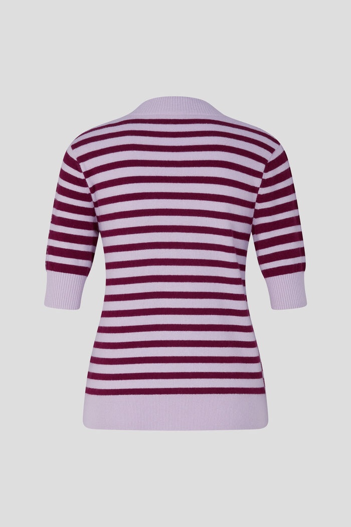 Jaren short-sleeved pullover in Bordeaux/Lilac - 2