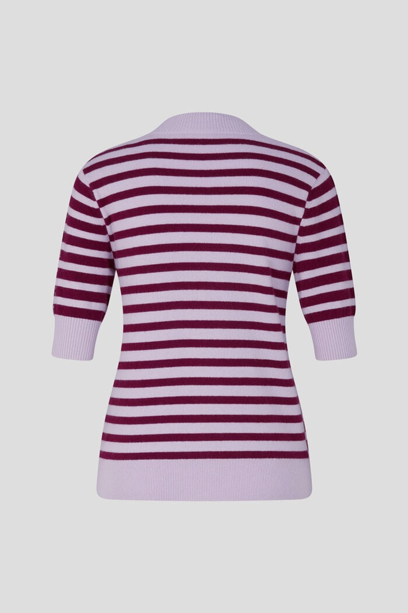 BOGNER Jaren short-sleeved pullover in Bordeaux/Lilac outlook
