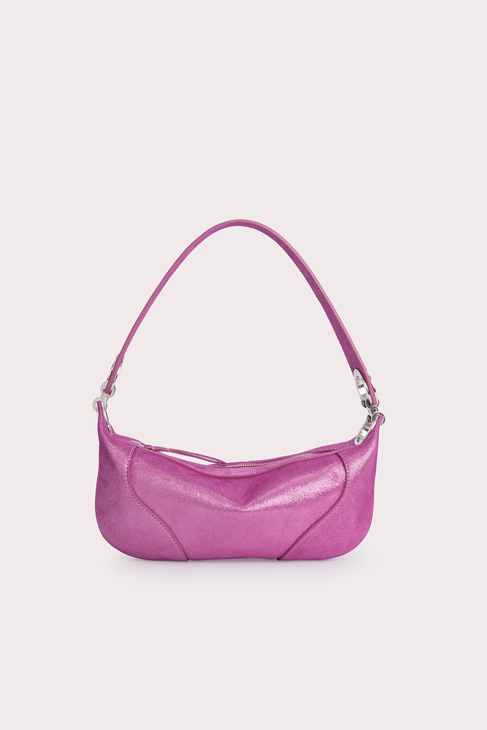 Mini Amira Fuchsia Jeans Lame Leather - 1
