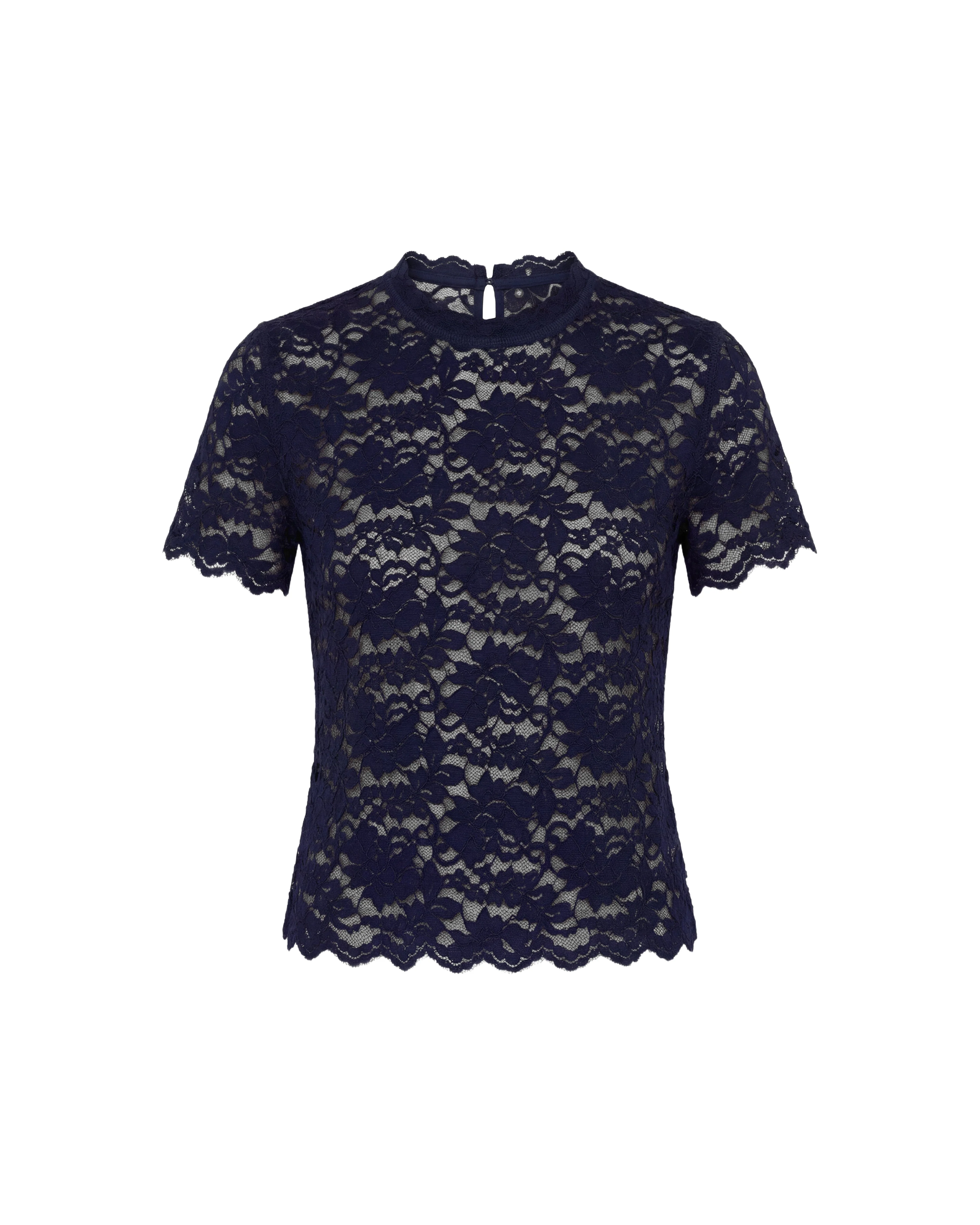 Perfect Short Sleeve Lace Top - 1