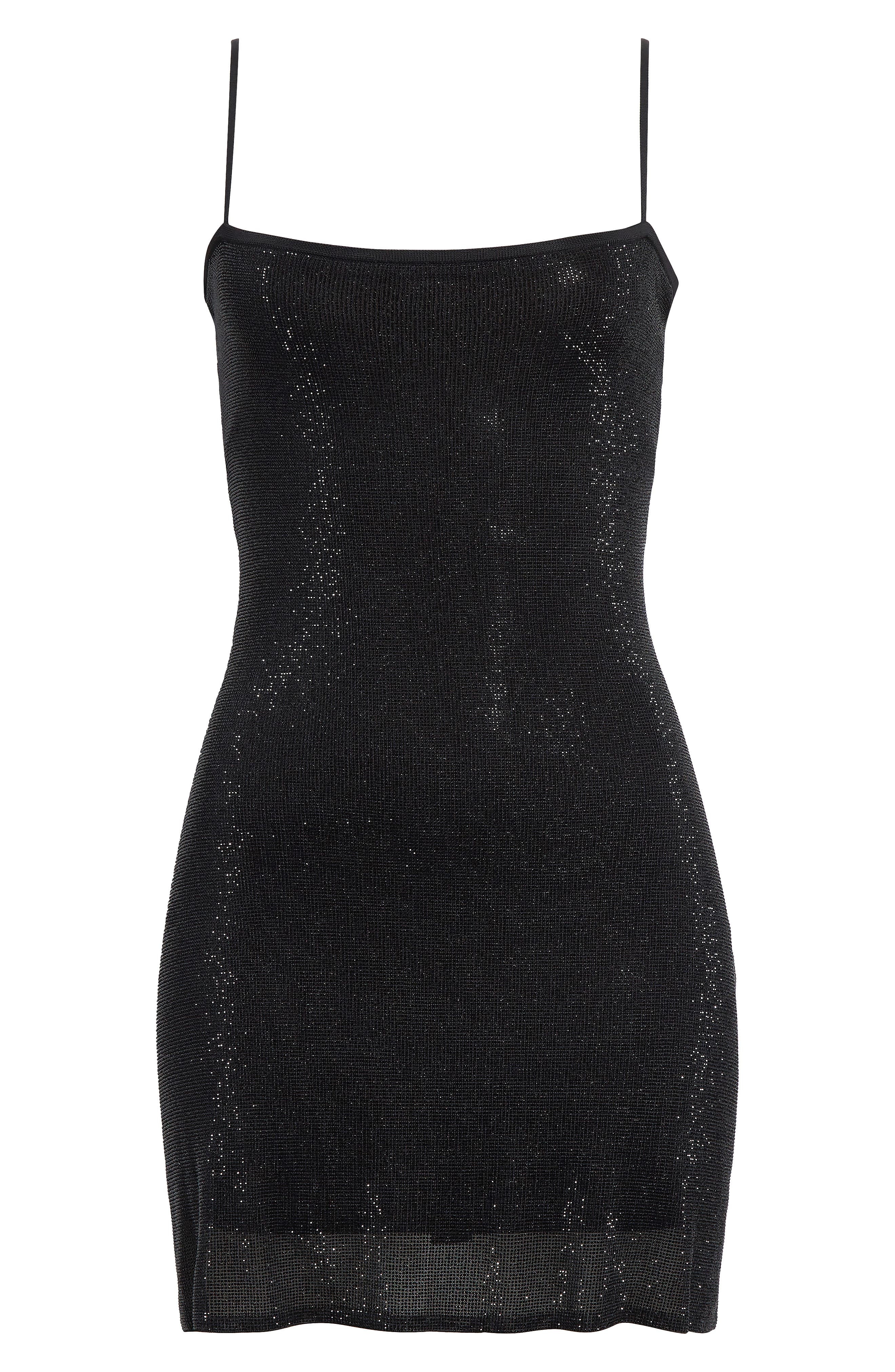 Alexander Wang Clear Beaded Minidress in Black at Nordstrom - 6