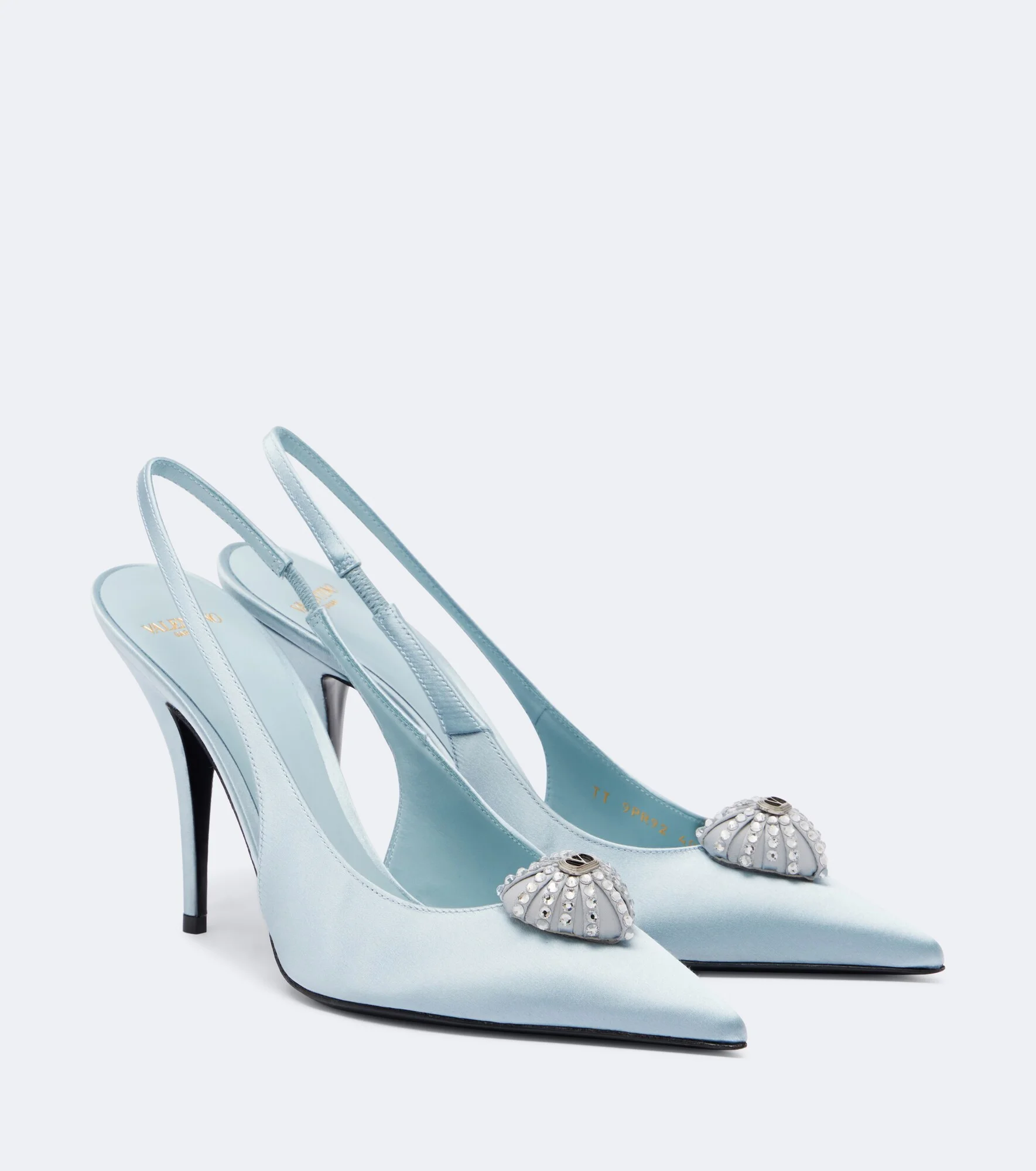 Cœur Royal satin slingback pumps - 1