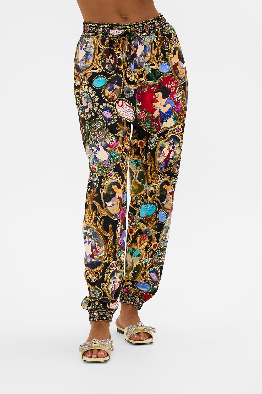 JERSEY TRACK PANT WITH SILK DETAILS - 5