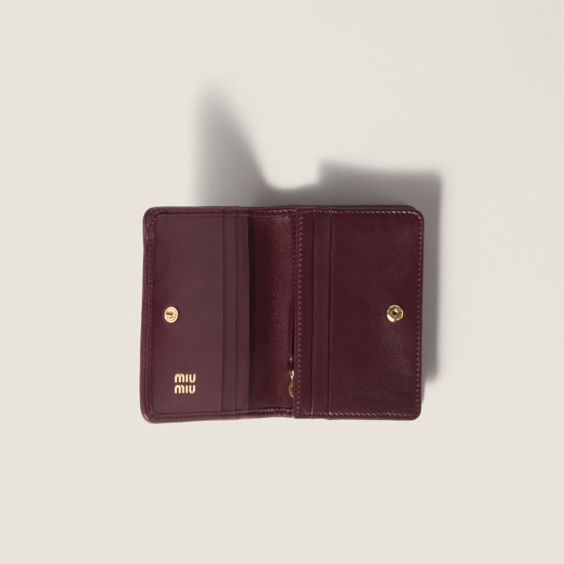 Miu Miu Small matelassé nappa leather wallet outlook