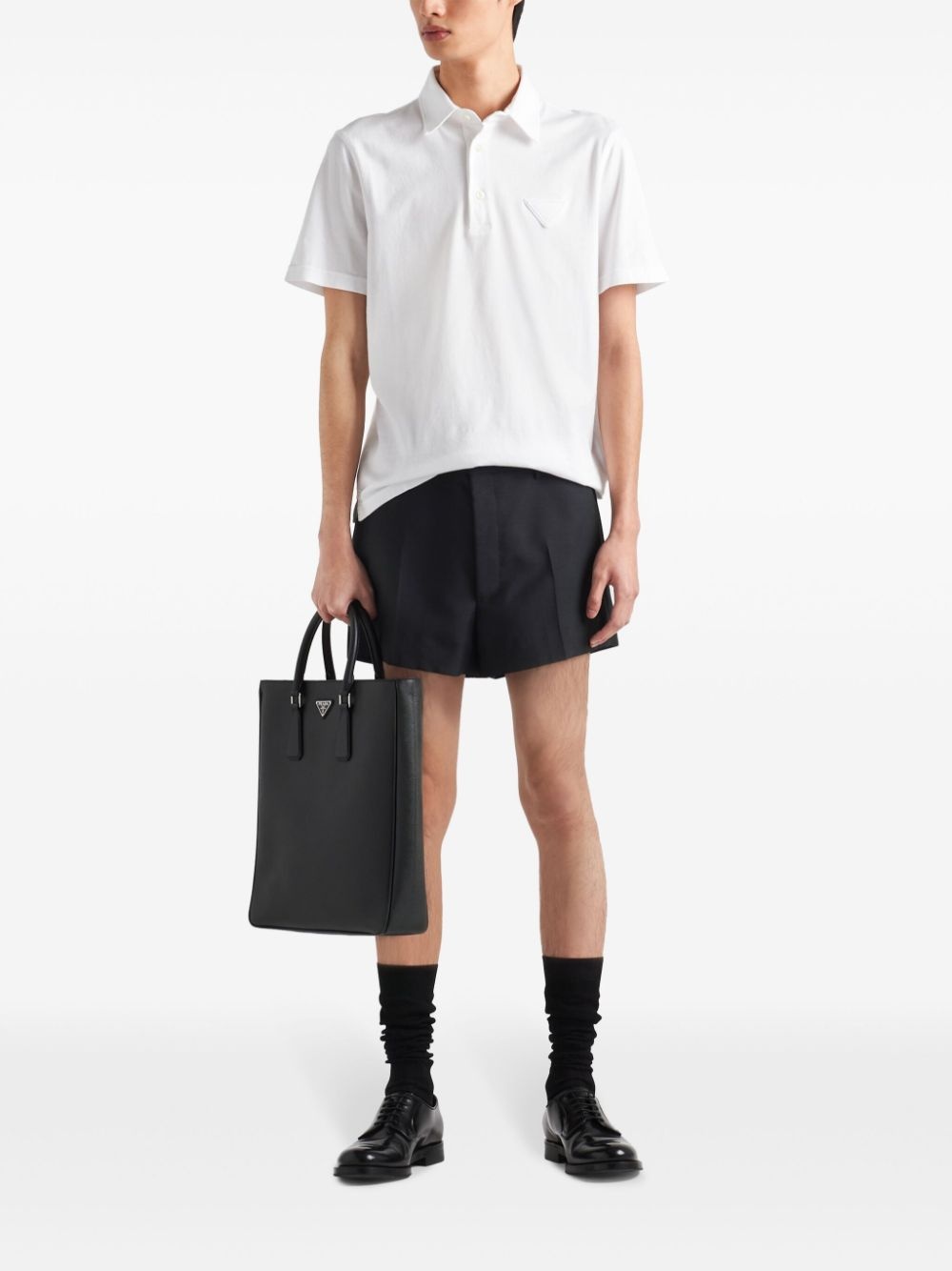 logo-patch cotton polo shirt - 2