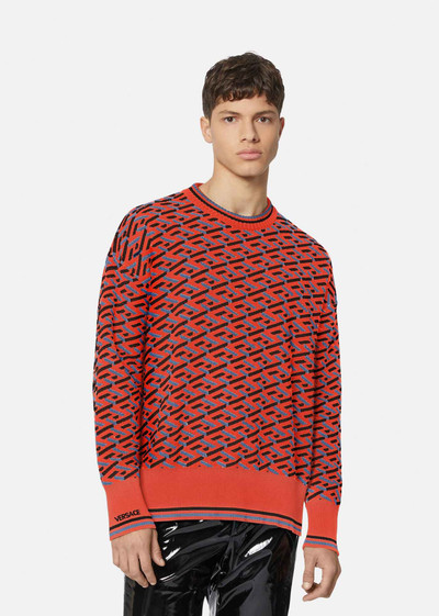 VERSACE La Greca Jacquard Sweater outlook