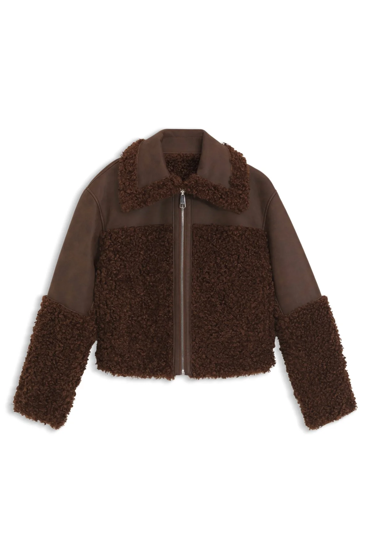 REVERSIBLE JACKET IN FAUX SHEARLING AND FAUX LEATHER - 1