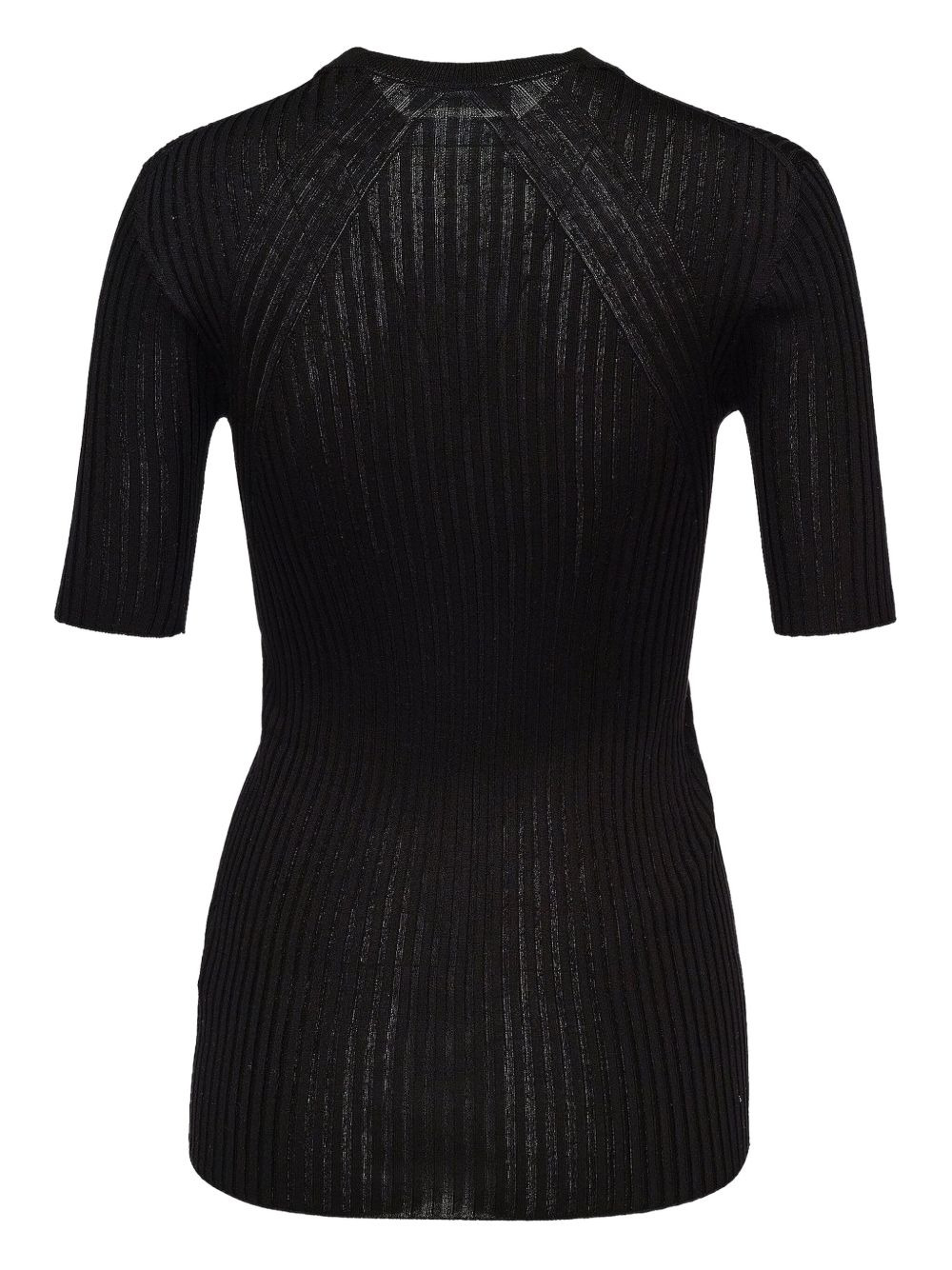 ribbed short-sleeve top - 2